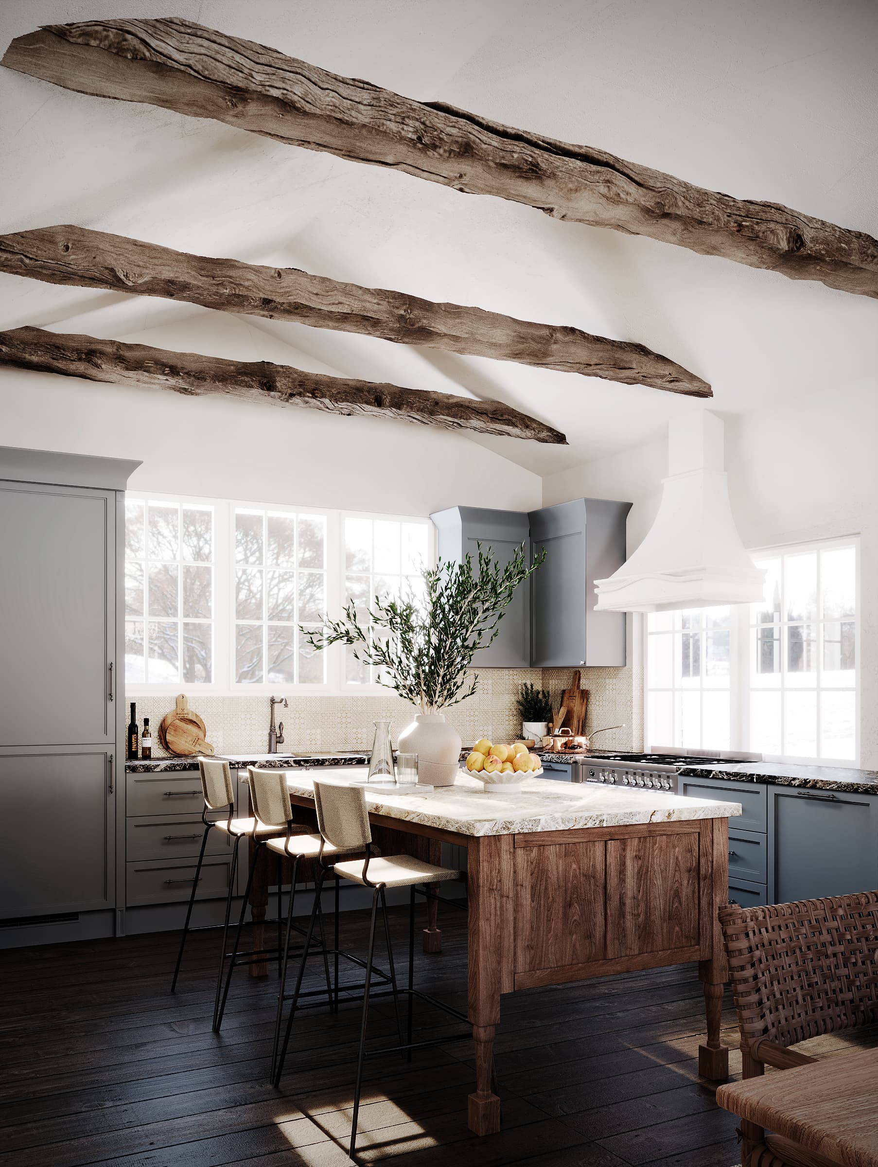 Kitchen room interior in modern style